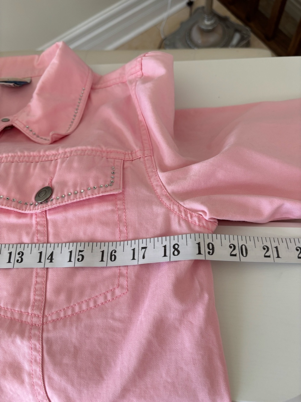 Pink Women's Button-Front Jacket - Picture 11 of 13